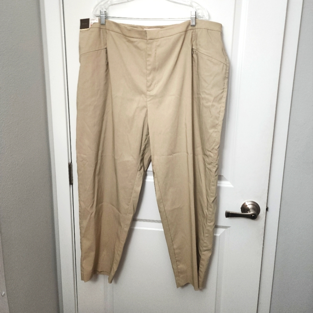 5/$30 Merona Tan Lightweight Ankle Pants Size 24W
